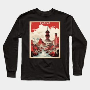 Anqing China Vintage Poster Tourism Long Sleeve T-Shirt